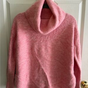 LOFT Soft Pink Turtleneck Sweater